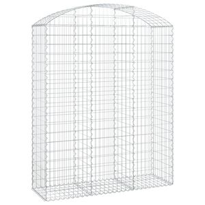 vidaXL Gabionska ko&scaron;ara s lukom 150x50x180/200 cm pocinčano željezo