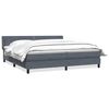 vidaXL Box spring krevet s madracem tamnosivi 200x210 cm bar&scaron;unasti