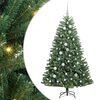 vidaXL Umjetno božićno drvce s nogom Zelena 150 cm PVC i metal