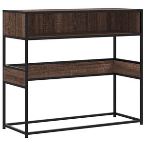 vidaXL Konzolni stol boja hrasta 90x35x80 cm konstruirano drvo