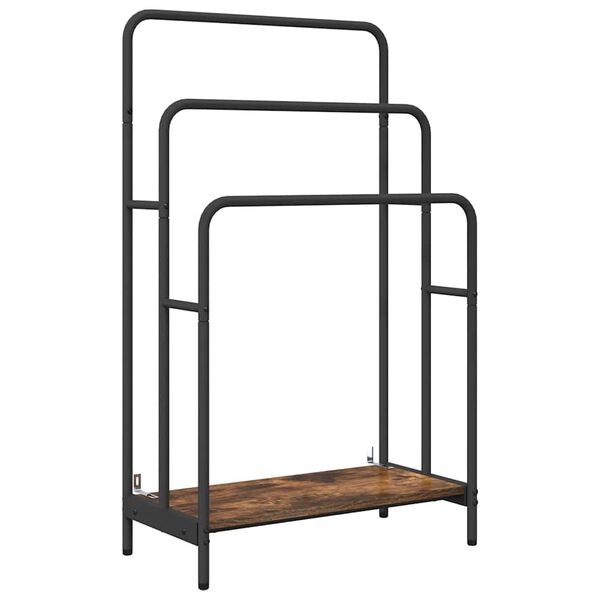 vidaXL Stalak za odjeću s policom Dimljeni hrast 60 x 30 x 100,5 cm