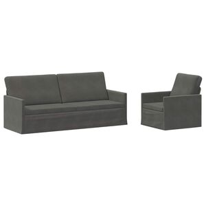 vidaXL Set sofe 2 pcs Tamnosiva Kordura tekstil