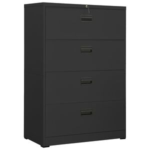 vidaXL Ormarić za spise antracit 90 x 46 x 134 cm čelični