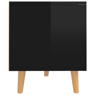 vidaXL TV ormarić visoki sjaj crni 90 x 40 x 48,5 cm konstruirano drvo