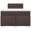 vidaXL Krevet box spring s madracem tamnosmeđi 120 x 190 cm od tkanine