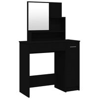 vidaXL Toaletni stolić s ogledalom crni 86,5 x 35 x 136 cm