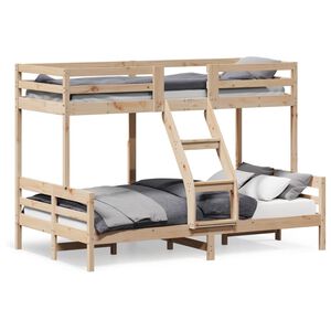 vidaXL Krevet na kat 80x200/120x200 cm od masivne borovine