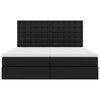 vidaXL Krevet s prostorom za pohranu s LED-om Crna 200 x 200 cm