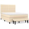 vidaXL Krevet s oprugama i madracem krem 140 x 190 cm od tkanine