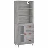 vidaXL Visoka komoda siva sonome 69,5x34x180 cm od konstruiranog drva