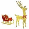 vidaXL Reindeer vuče saonice Topla bijela 151 x 28 x 128,5 cm Tkanina