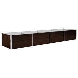 vidaXL Povi&scaron;ena vrtna gredica smeđa 320 x 80 x 45 cm pocinčani čelik