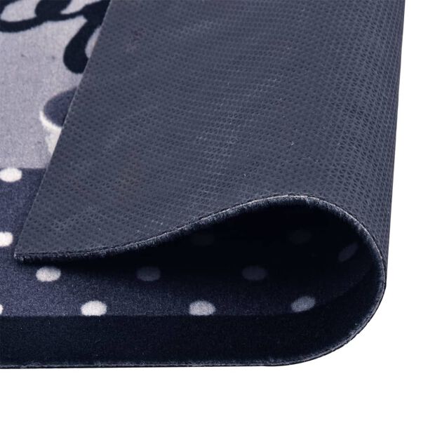 vidaXL Kuhinjski tepih s uzorkom kave perivi plavi 60 x 180 cm