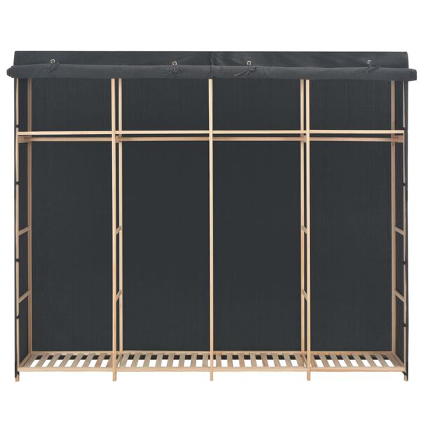 vidaXL Ormar od tkanine sivi 200 x 40 x 170 cm