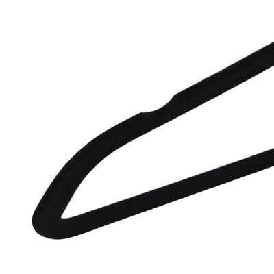 vidaXL 50-dijelni set vješalica za odjeću protuklizni crni baršunasti