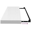 vidaXL Plutajuća zidna polica visoki sjaj bijela 80x23,5x3,8 cm MDF
