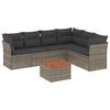 vidaXL 7-dijelni set vrtnih sofa sivi od poliratana