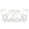 vidaXL 3-dijelni sklopivi bistro set plastični bijeli