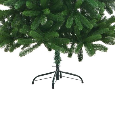 vidaXL Umjetno osvijetljeno božićno drvce s kuglicama 180 cm zeleno
