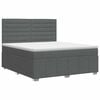 vidaXL Boxspring krevet s madracem Tamnosiva 160 x 200 cm Tkanina