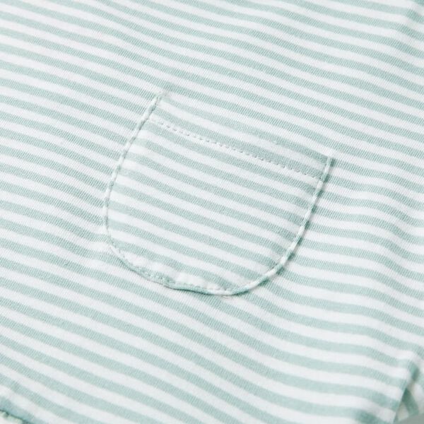 Dječja haljina s volanima na rukavima boja mente 104