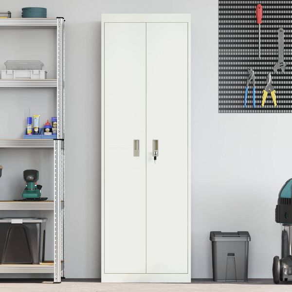 vidaXL Ormarić za pohranu s pohranom 2 pcs Bijelo 60 x 40 x 180 cm