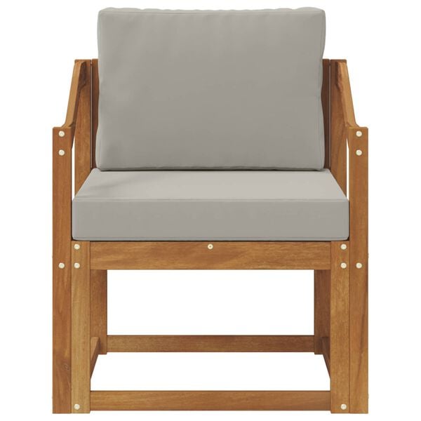 vidaXL Vanjski kauč Čvrsto drvo akacije i poliester