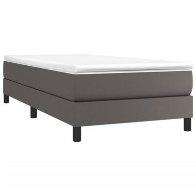 vidaXL Okvir za krevet s oprugama sivi 80 x 200 cm od umjetne kože