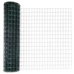 vidaXL Euro ograda s postom 10 x 1,4 m Čelik premazan PVC-om Zelena