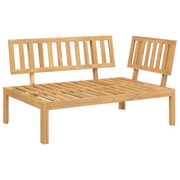 vidaXL Set sofe s jastukom List 2 pcs Uzorak lista Čvrsto drvo akacije