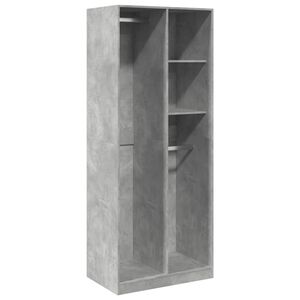 vidaXL Ormar siva boja betona 80x50x200 cm od konstruiranog drva
