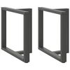 vidaXL Noge za blagovaonski stol T-oblika 2 kom antracit 70x35x(72-73) cm čelik