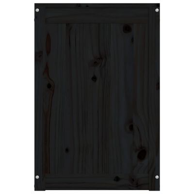 vidaXL Kutija za rublje crna 44x44x66 cm od masivne borovine