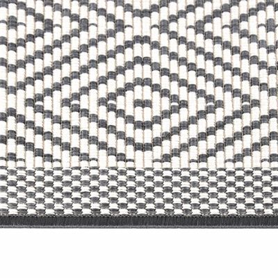 vidaXL Vanjski tepih sivo-bijeli 80x250 cm reverzibilni dizajn