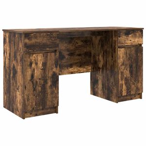 vidaXL Stol Dimljeni hrast Konstruirano drvo 140 x 49 x 76 cm