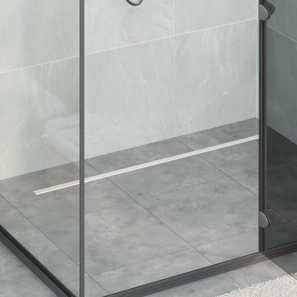 vidaXL 360&deg; Odvod za tu&scaron;iranje s tankim modelom Srebrno 100 cm