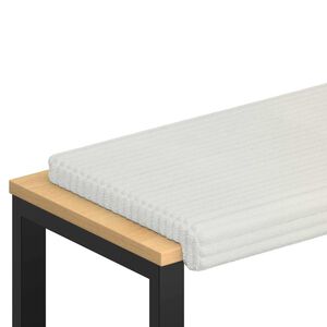 vidaXL Jastučić za klupu Pli&scaron;ani kord Krem Dubina 35 cm