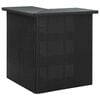 vidaXL Kutni barski stol crni 100 x 50 x 105 cm od poliratana