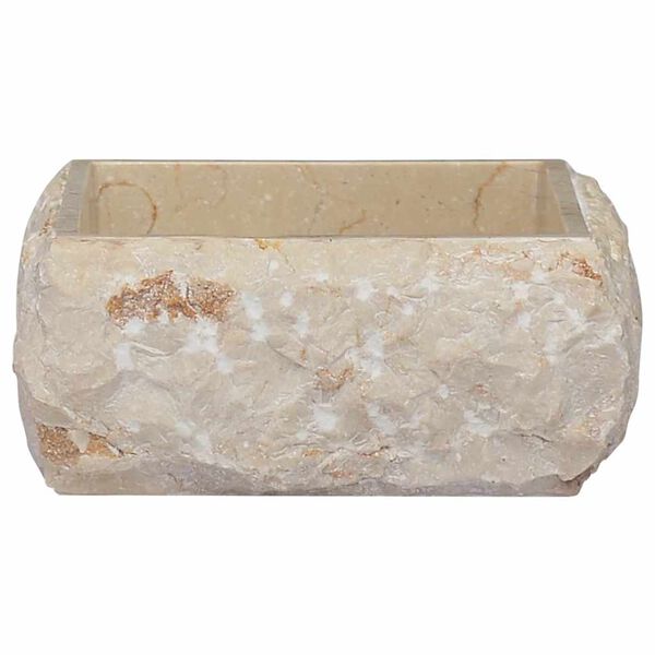 vidaXL Umivaonik krem 30 x 30 x 13 cm mramorni