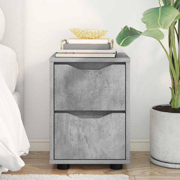 vidaXL Noćni ormarić Betonski sivi 30,5 x 30 x 43 cm Konstruirano drvo