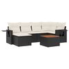 vidaXL 7-dijelni set vrtnih sofa od poliratana s jastucima crni