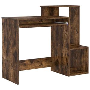 vidaXL Stol Dimljeni hrast 106 x 41 x 88.5 cm Konstruirano drvo