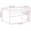 vidaXL Kava Stol Dimljeni hrast 80 x 50 x 40 cm Konstruirano drvo