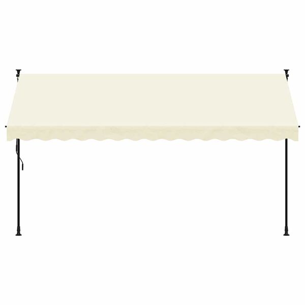 vidaXL Tenda na uvlačenje krem 350 x 150 cm od tkanine i čelika