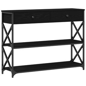 vidaXL Konzolna stolica Crni hrast 100 x 28 x 75 cm