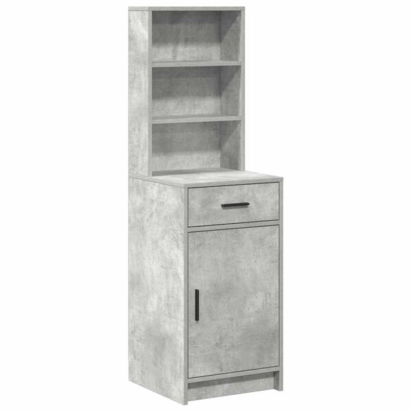 vidaXL Highboard Betonski sivi 40 x 40,5 x 135 cm Konstruirano drvo
