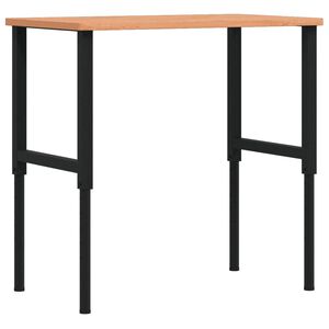 vidaXL Radni stol 100x60x(71,5-98) cm od masivne bukovine pravokutni