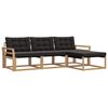 vidaXL Set vanjskih sofa 4 kom. Bijela i crna