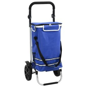 vidaXL Kolica za kupovinu Plava 36,5 x 46,5 x 100,5 cm Oxford tkanina