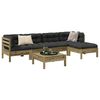vidaXL 6-dijelni set vrtnih sofa od impregnirane borovine s jastucima